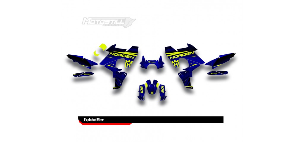 HUSQVARNA NORDEN 901 GRAPHIC STICKER SET - DECAL KIT