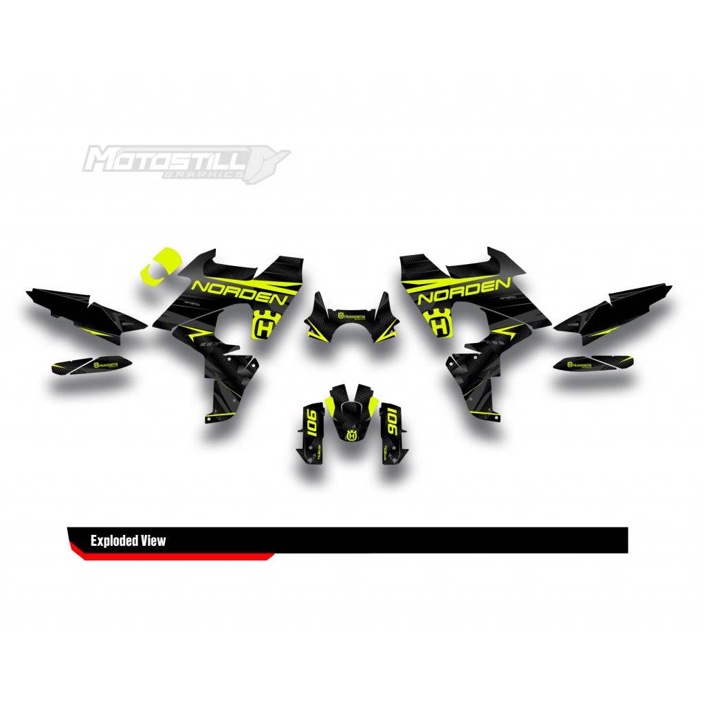 HUSQVARNA NORDEN 901 GRAPHIC STICKER SET - DECAL KIT