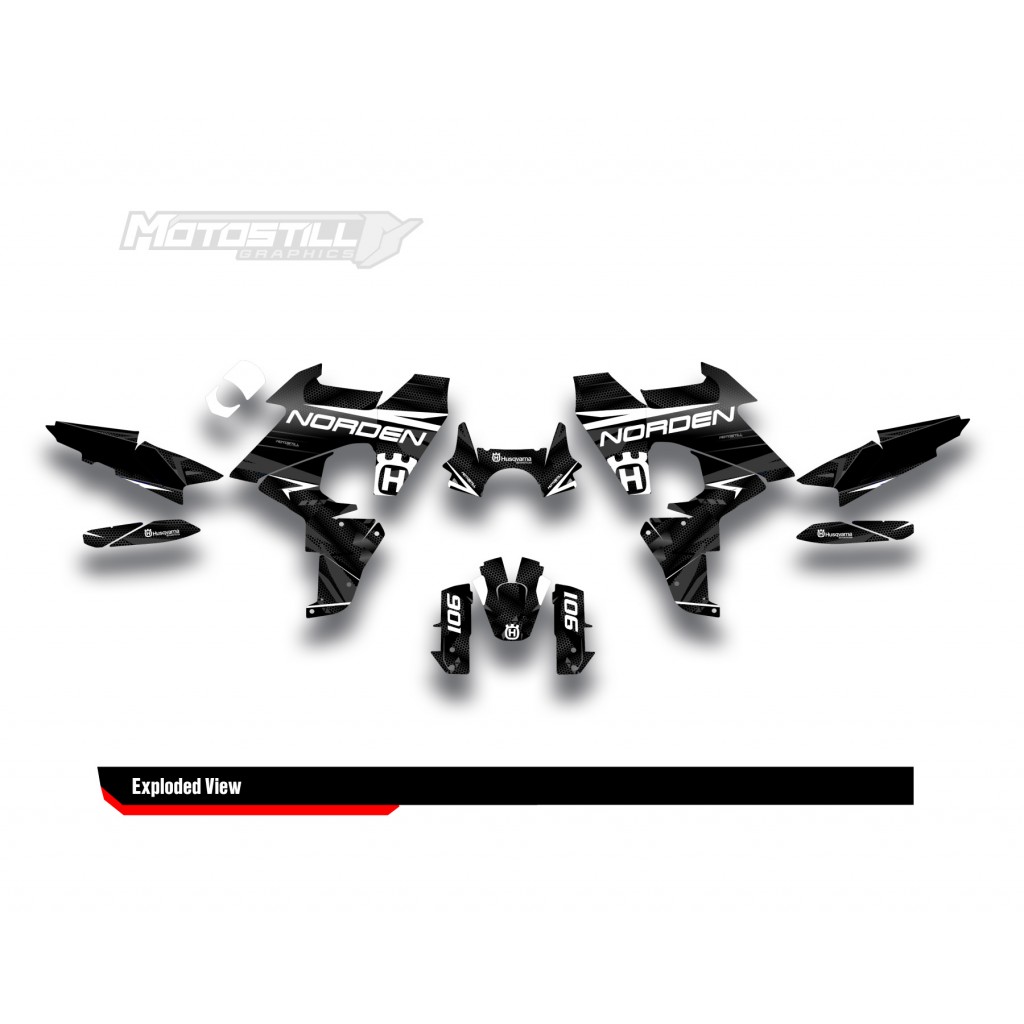 HUSQVARNA NORDEN 901 GRAPHIC STICKER SET - DECAL KIT