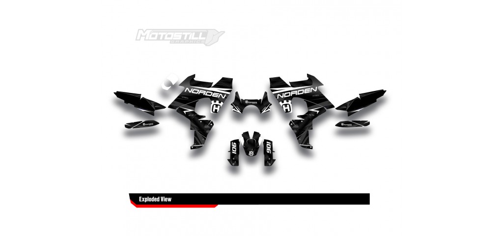 HUSQVARNA NORDEN 901 GRAPHIC STICKER SET - DECAL KIT