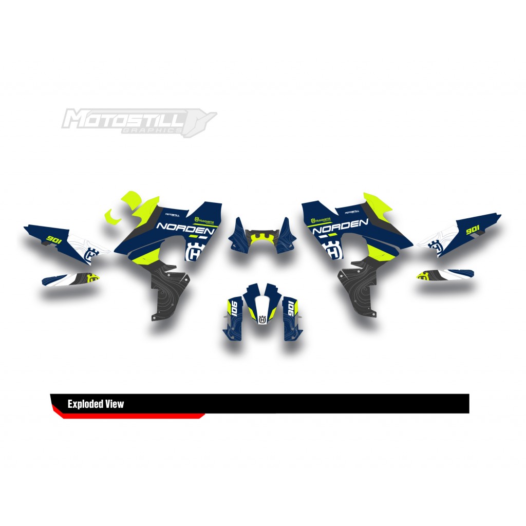 HUSQVARNA NORDEN 901 GRAPHIC STICKER SET - DECAL KIT