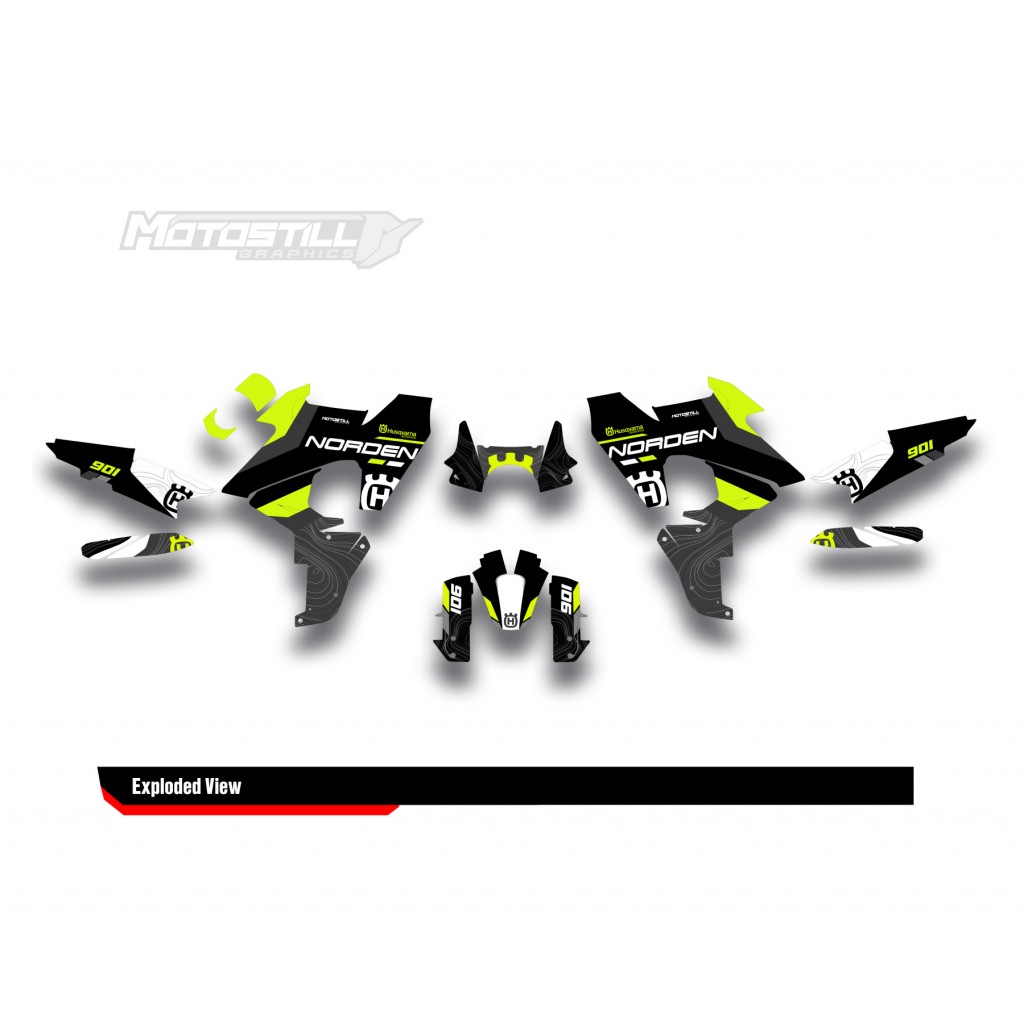 HUSQVARNA NORDEN 901 GRAPHIC STICKER SET - DECAL KIT