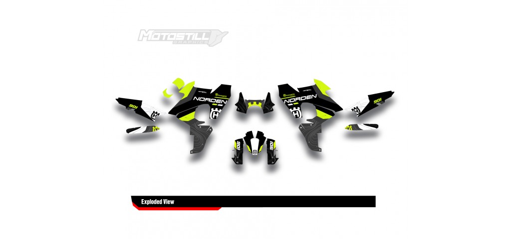 HUSQVARNA NORDEN 901 GRAPHIC STICKER SET - DECAL KIT