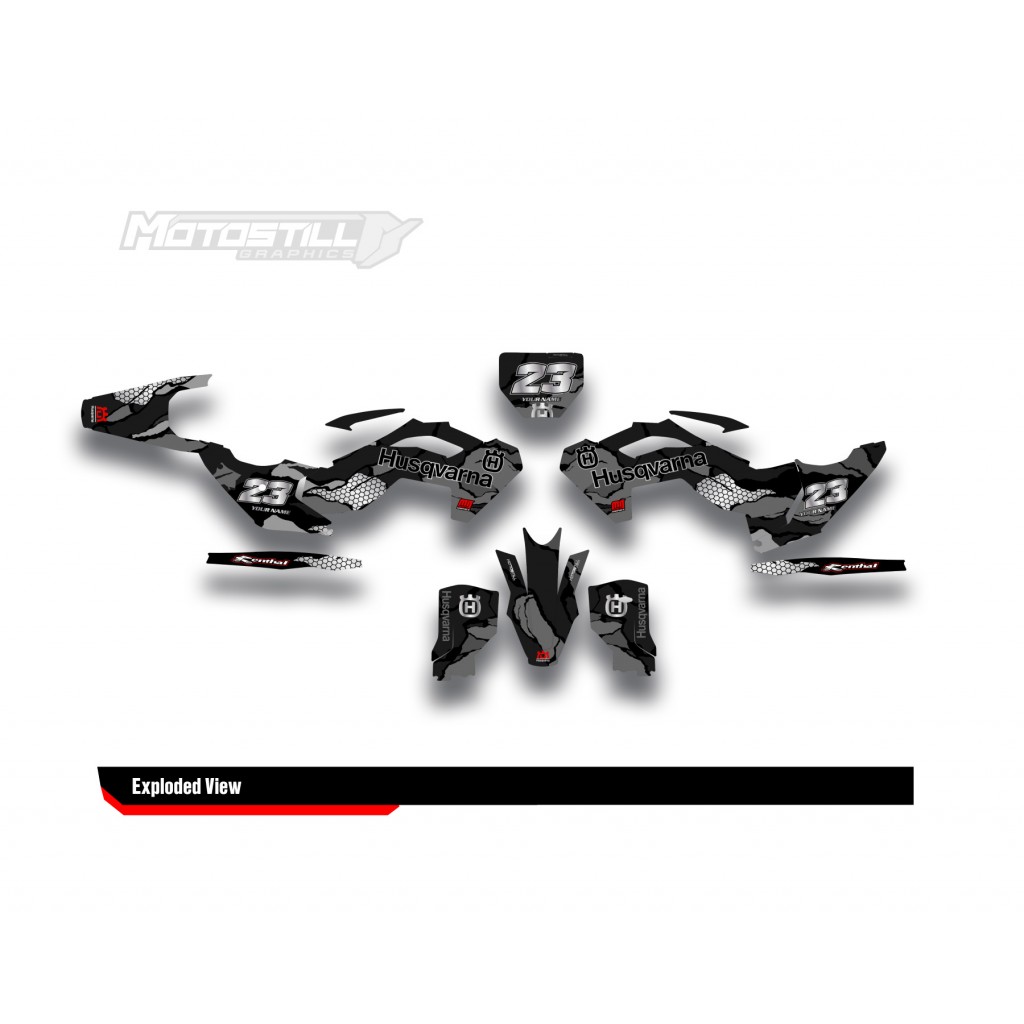 HUSQVARNA TC - FC - TE - FE - FS GRAPHIC STICKER SET - DECAL KIT