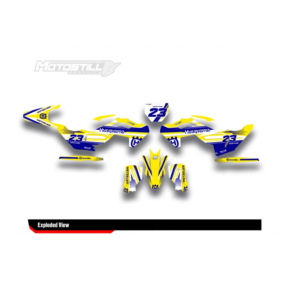 HUSQVARNA TC - FC - TE - FE - FS GRAPHIC STICKER SET - DECAL KIT