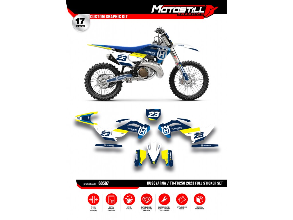 HUSQVARNA TC - FC 250 2023 GRAPHIC STICKER SET - DECAL KIT