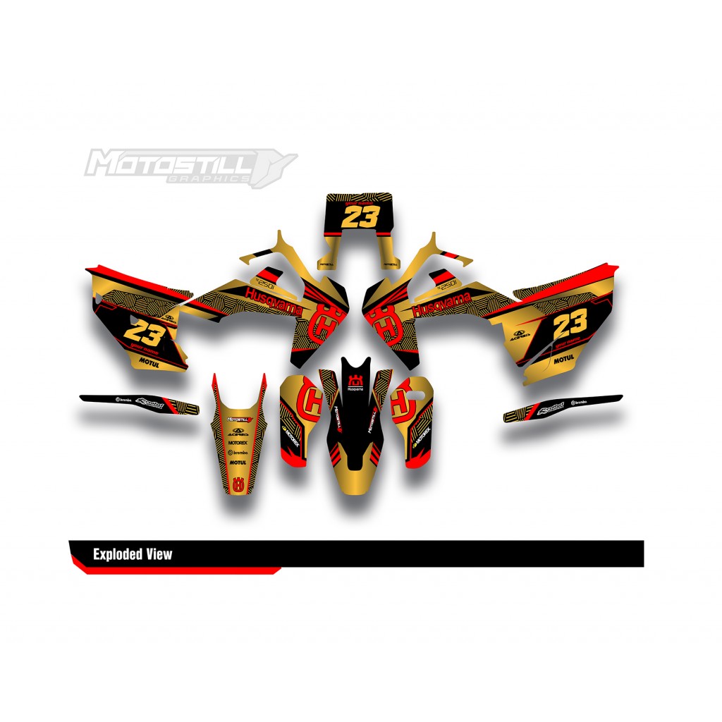 HUSQVARNA TC - FC - TE - FE - FS GRAPHIC STICKER SET - DECAL KIT