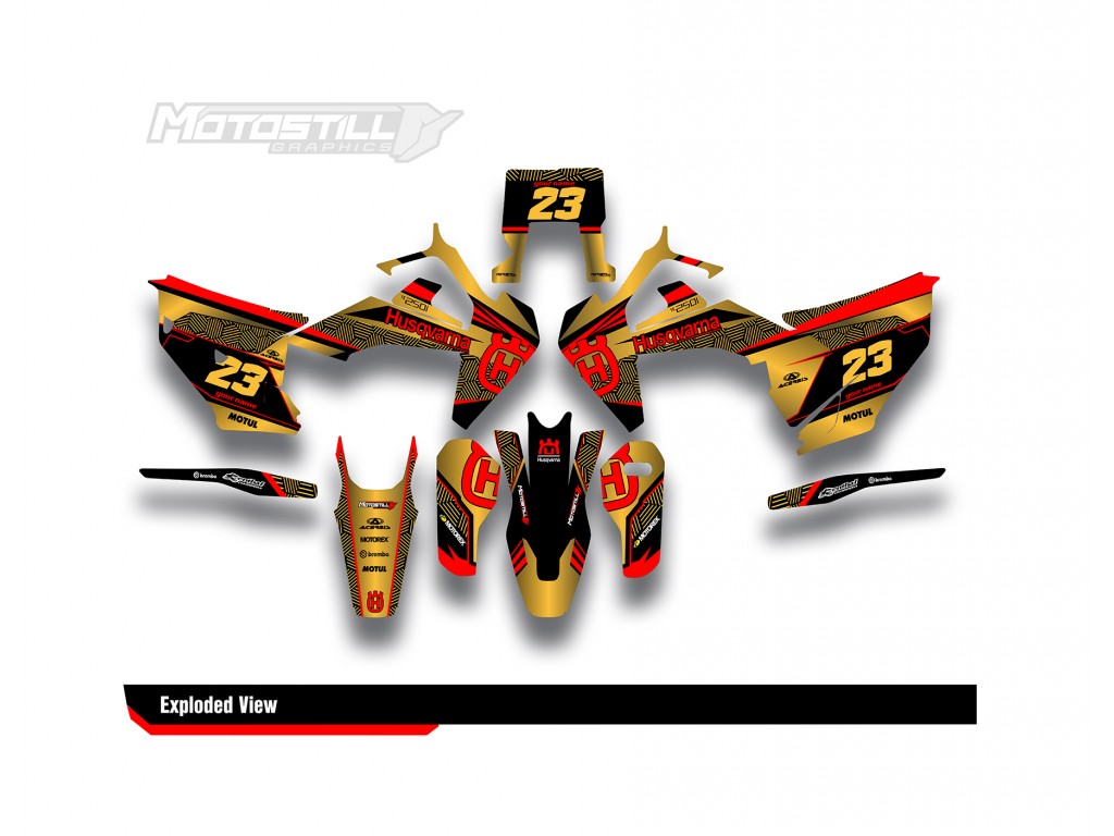 HUSQVARNA TC - FC - TE - FE - FS GRAPHIC STICKER SET - DECAL KIT