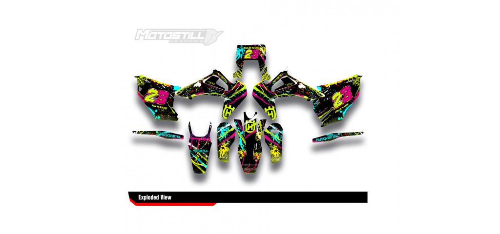 HUSQVARNA TC - FC - TE - FE - FS GRAPHIC STICKER SET - DECAL KIT