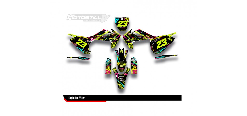 HUSQVARNA TC - FC - TE - FE - FS GRAPHIC STICKER SET - DECAL KIT