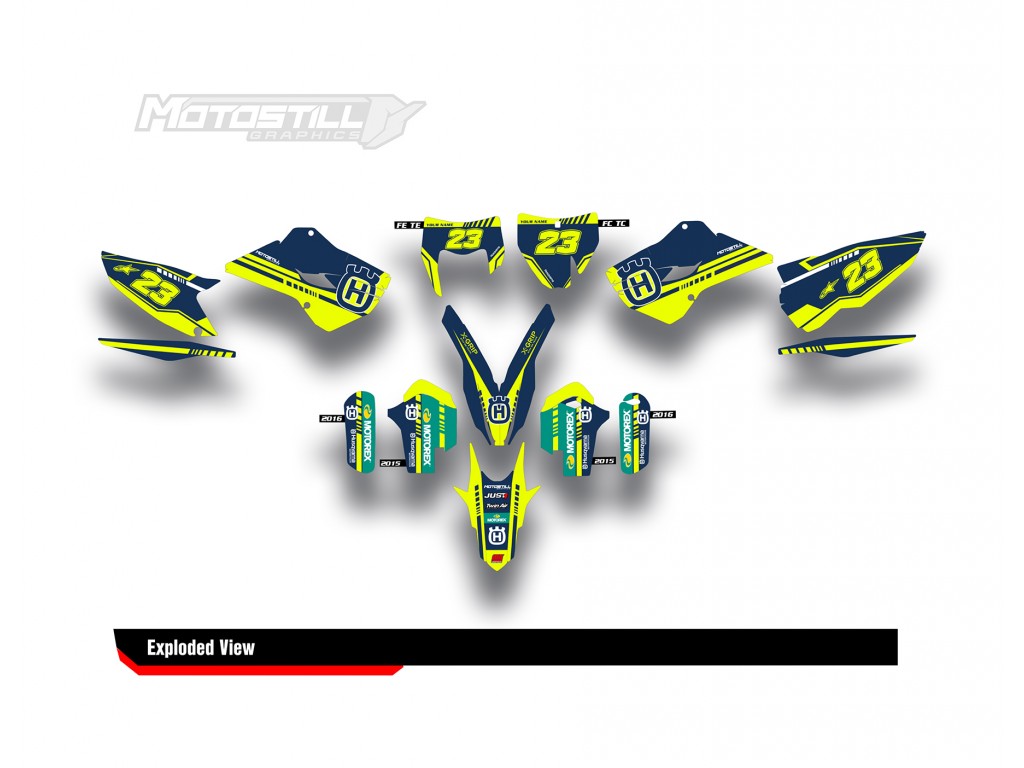 HUSQVARNA TC - FC - TE - FE - FS GRAPHIC STICKER SET - DECAL KIT