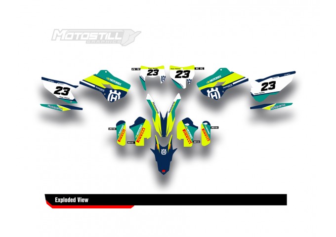 HUSQVARNA TC - FC - TE - FE - FS GRAPHIC STICKER SET - DECAL KIT