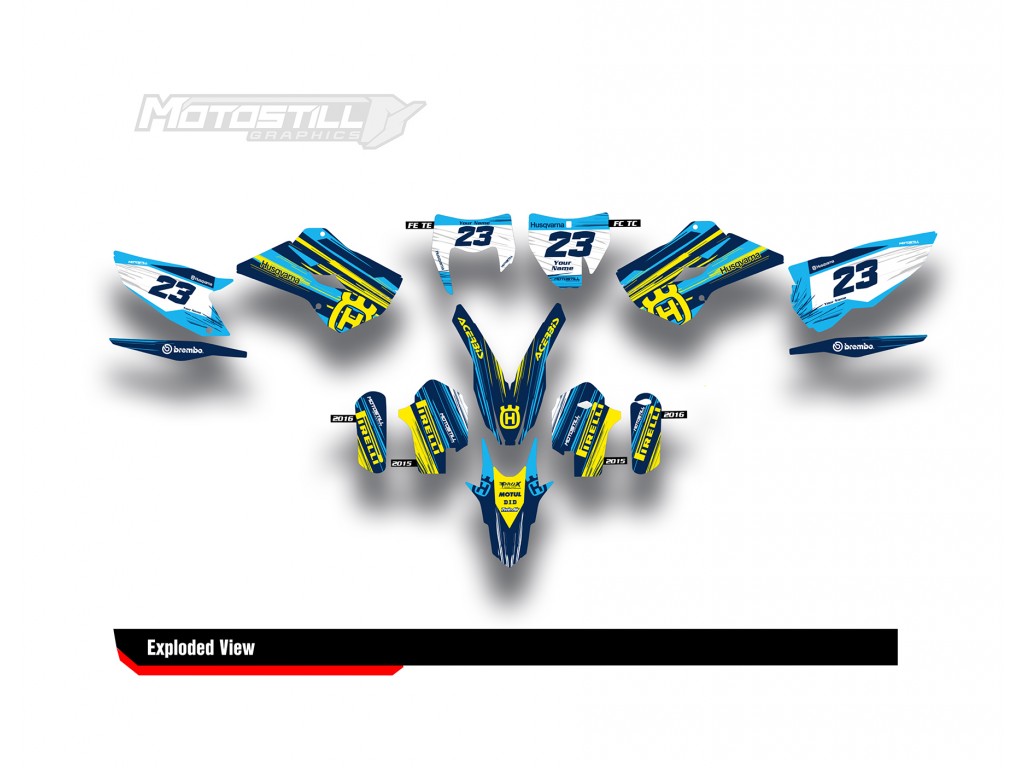 HUSQVARNA TC - FC - TE - FE - FS GRAPHIC STICKER SET - DECAL KIT