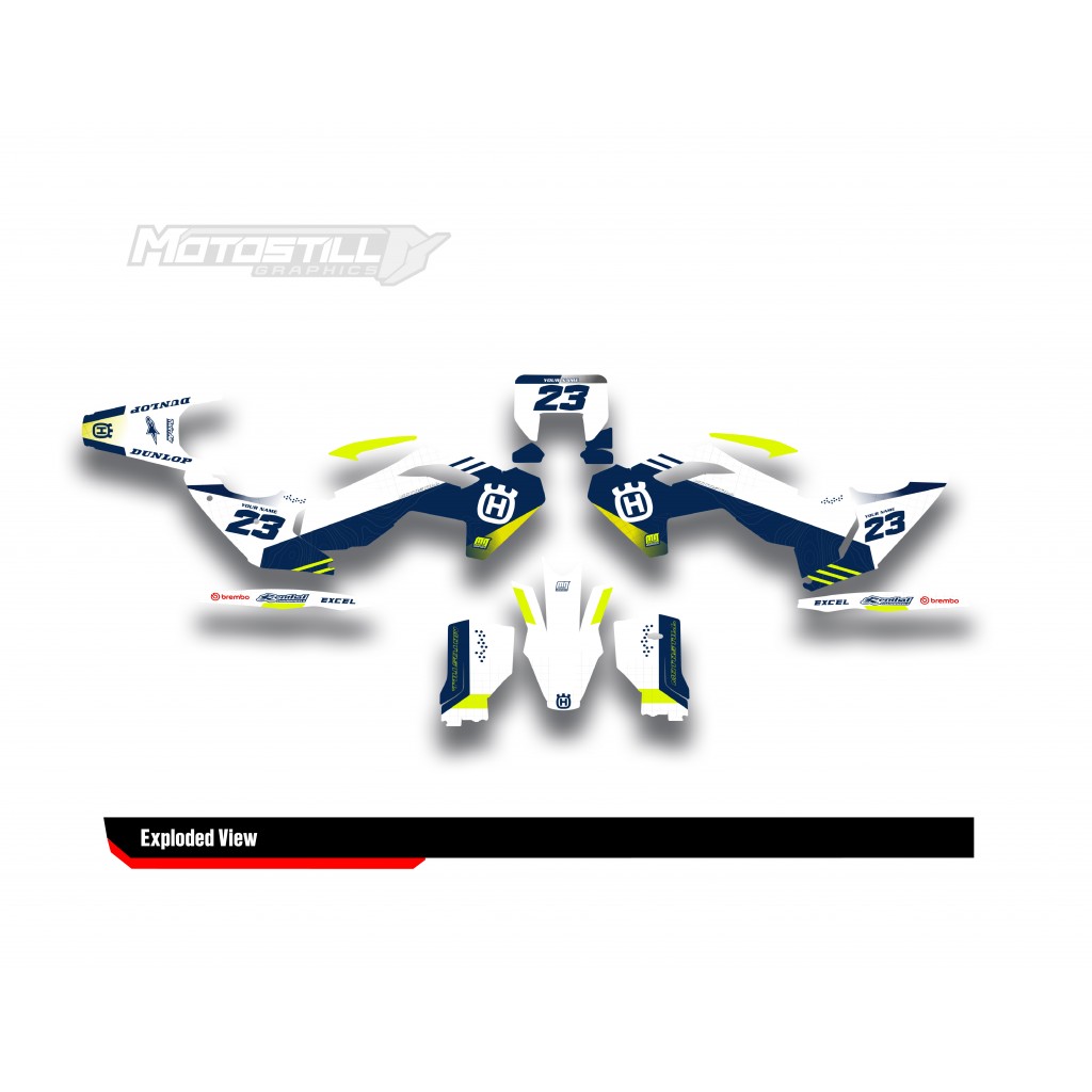 HUSQVARNA TC - FC - TE - FE - FS GRAPHIC STICKER SET - DECAL KIT