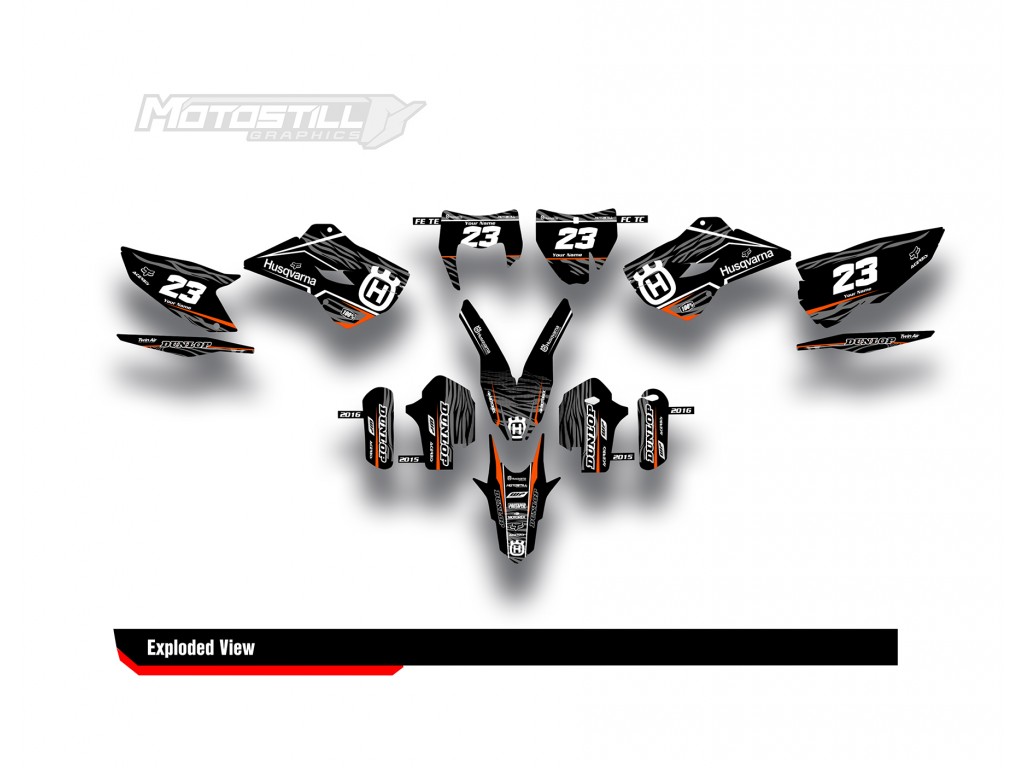 HUSQVARNA TC - FC - TE - FE - FS GRAPHIC STICKER SET - DECAL KIT