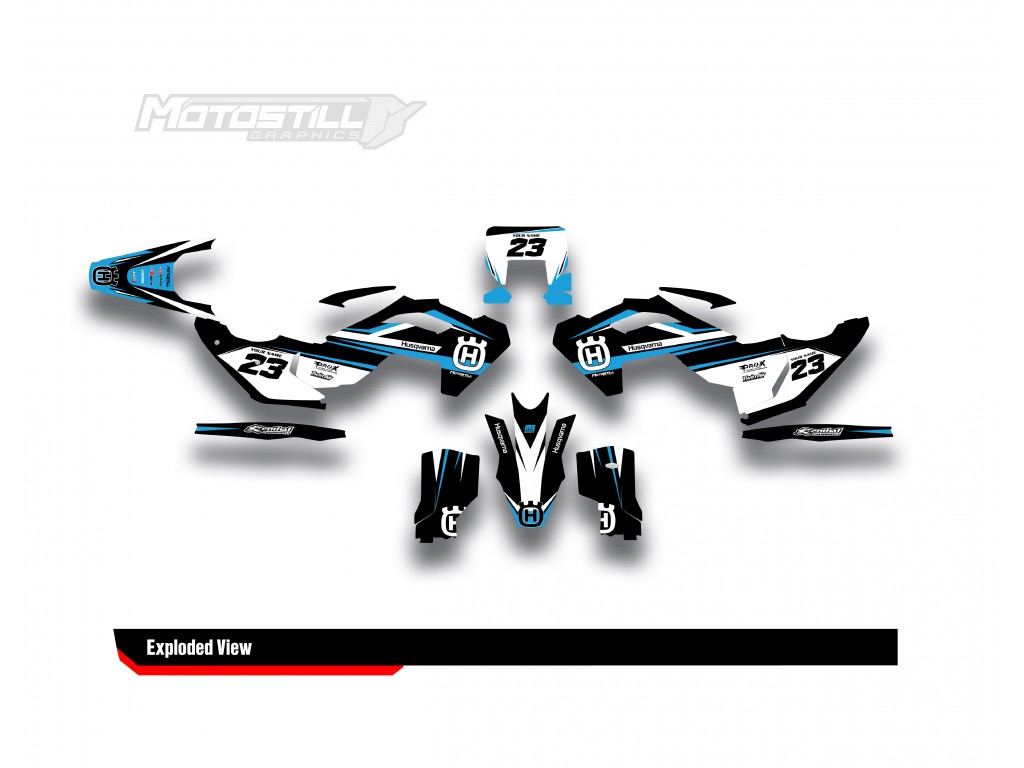 HUSQVARNA TC - FC - TE - FE - FS GRAPHIC STICKER SET - DECAL KIT