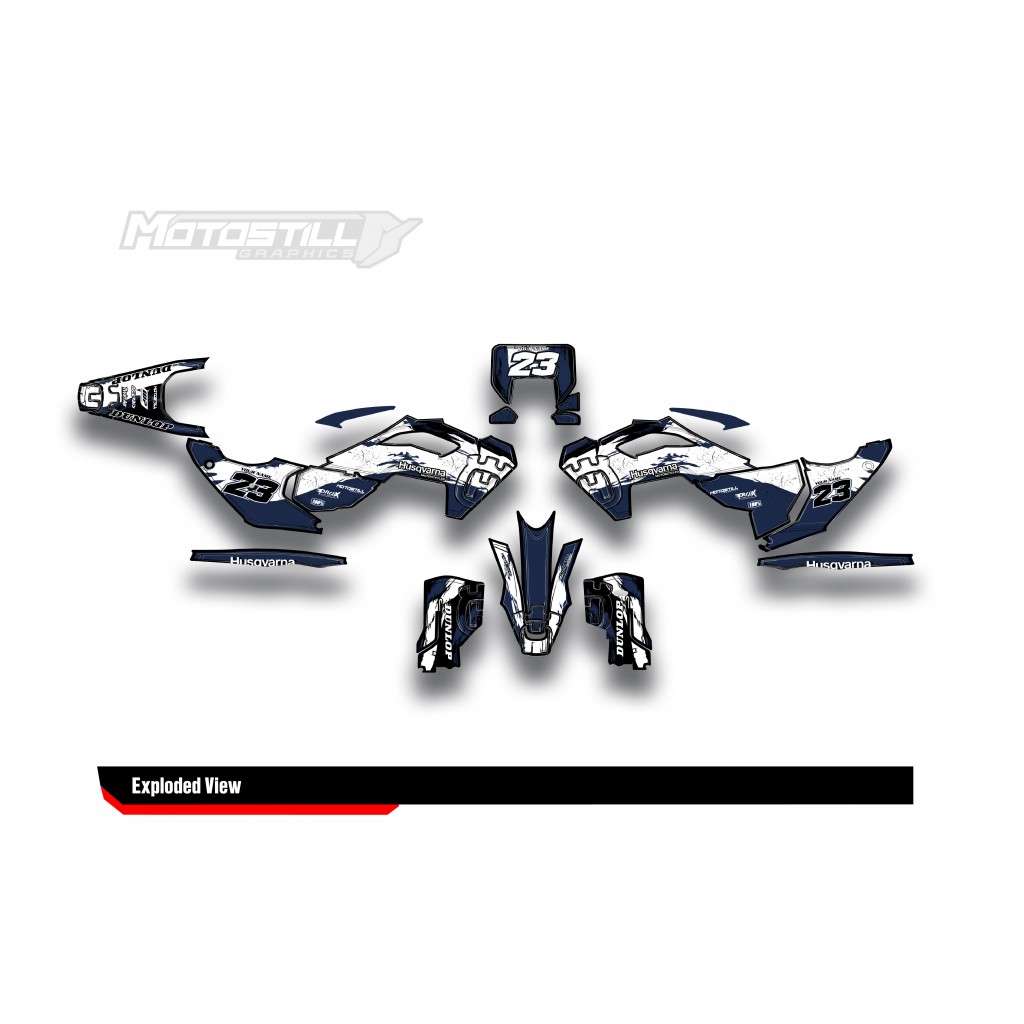 HUSQVARNA TC - FC - TE - FE - FS GRAPHIC STICKER SET - DECAL KIT