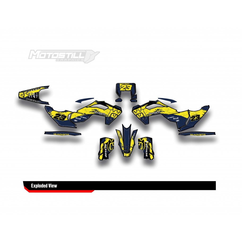 HUSQVARNA TC - FC - TE - FE - FS GRAPHIC STICKER SET - DECAL KIT