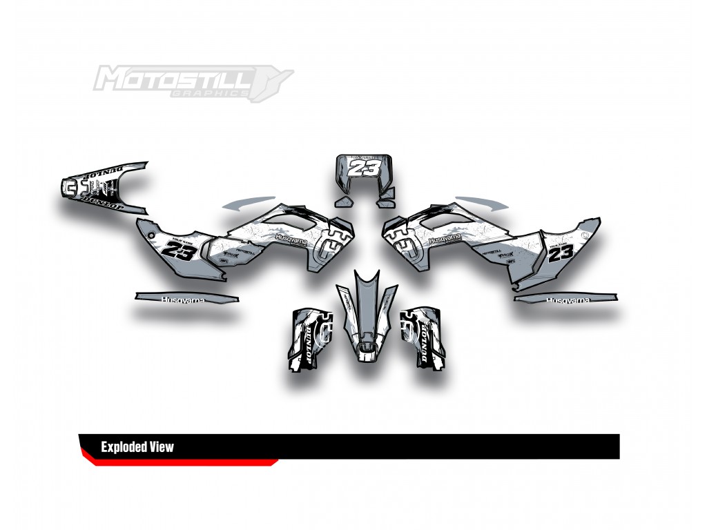 HUSQVARNA TC - FC - TE - FE - FS GRAPHIC STICKER SET - DECAL KIT