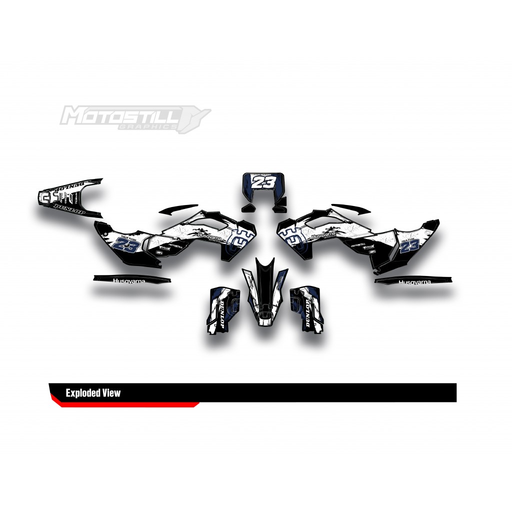 HUSQVARNA TC - FC - TE - FE - FS GRAPHIC STICKER SET - DECAL KIT