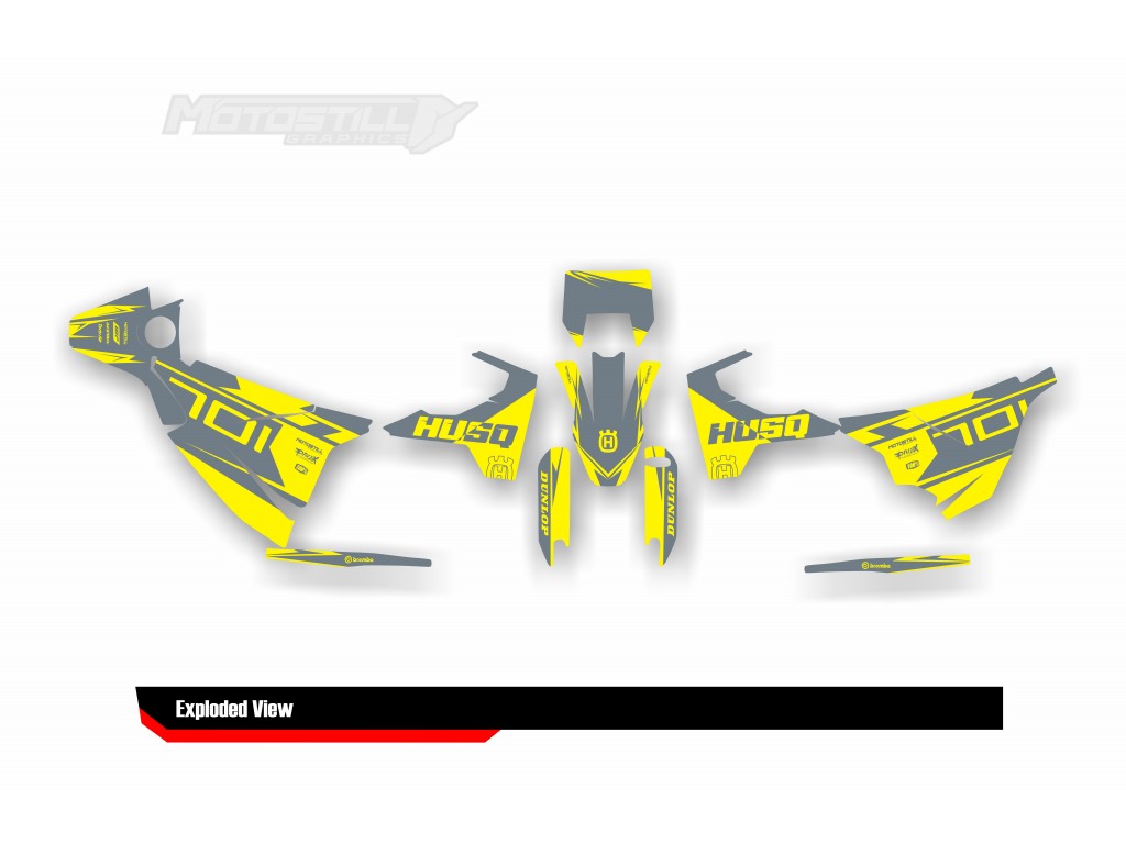 HUSQVARNA 701 GRAPHIC STICKER SET - DECAL KIT