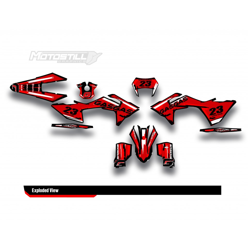 GAS GAS EC MC GRAPHIC SET - DECAL KIT