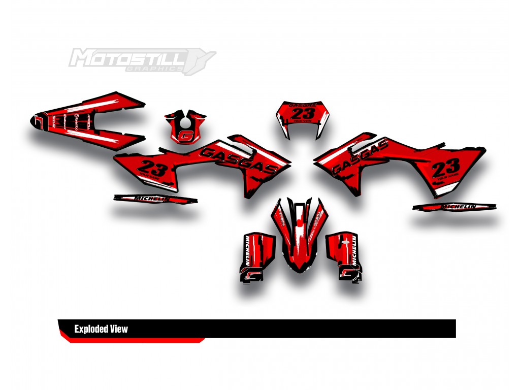 GAS GAS EC MC GRAPHIC SET - DECAL KIT