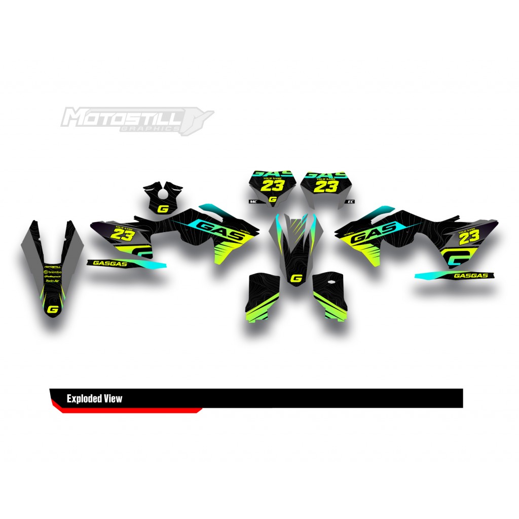 GAS GAS EC MC GRAPHIC SET - DECAL KIT