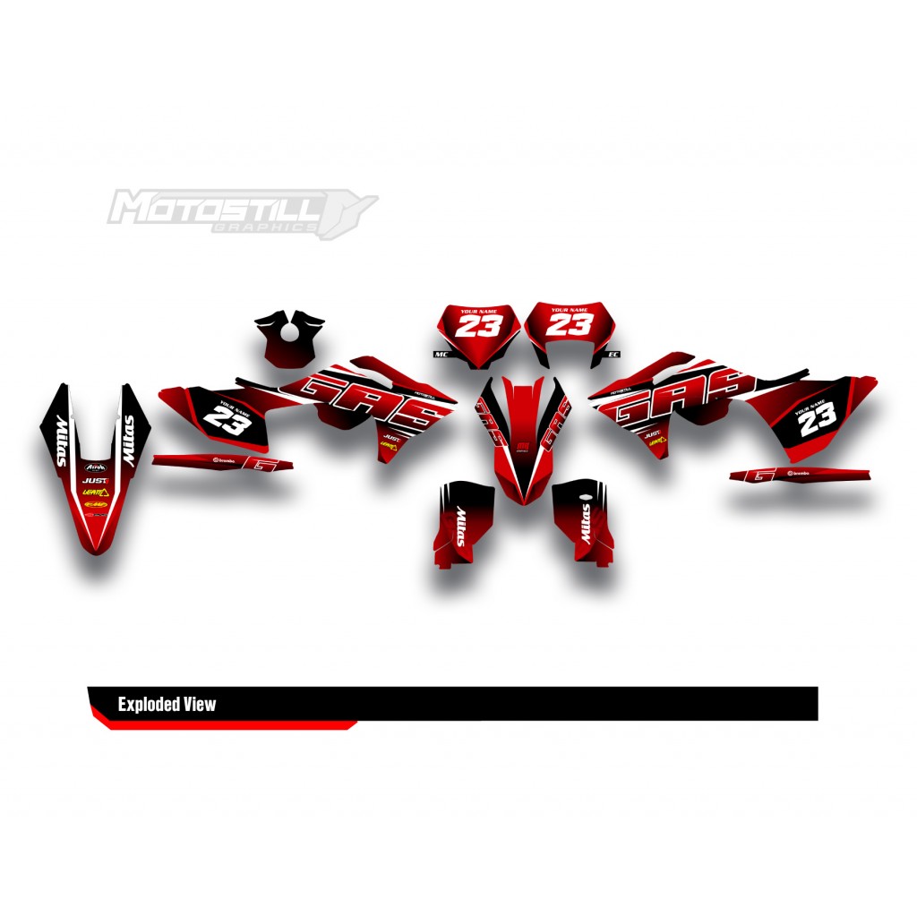 GAS GAS EC MC GRAPHIC SET - DECAL KIT